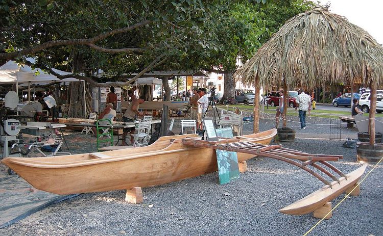 Marshall Islands Outrigger Canoe, Silent Auction for Lahaina Cultural Heritage Programs during 2008 International Festival of Canoes in Lahaina