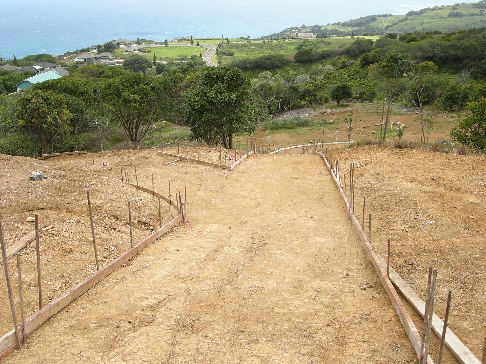 Forming Lower Driveway