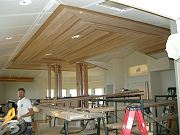 Installation of Cedar Ceiling in Great Room.  April 2, 2009
