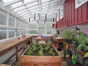 Greenhouse Interior with First Plants, April 5, 2010