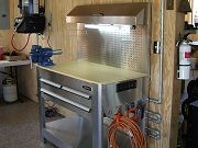 Stainless Steel Workbench in Barn, August 19, 2010