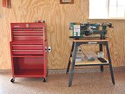 Tool Chest and Small Lathe in Barn, August 19, 2010