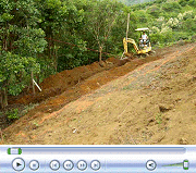 Workshop Ground Breaking.  Digging Bottom Greenhouse Footing. July 24, 2009