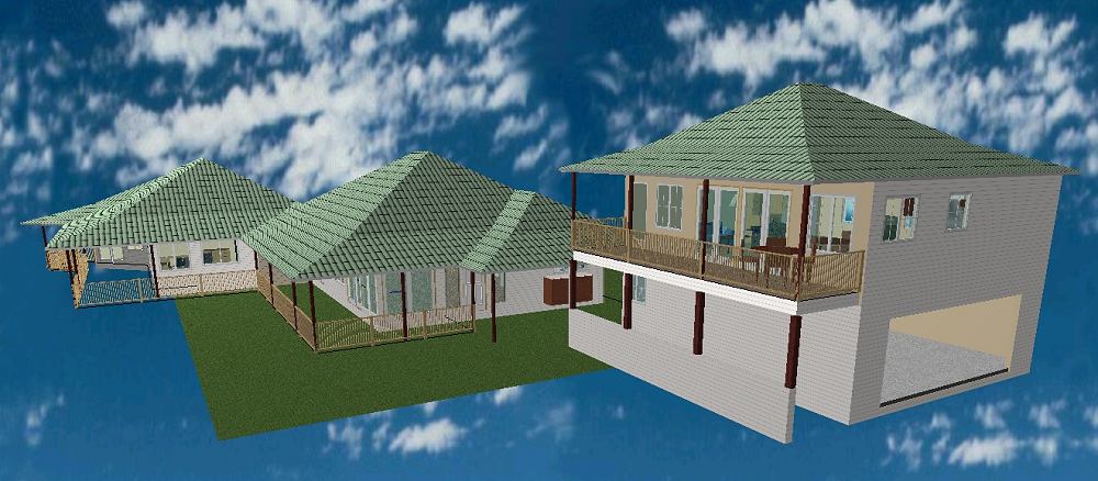 Perspective View of Preliminary House Design