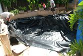 Laying Out the 60-mil EPDM Pond Liner